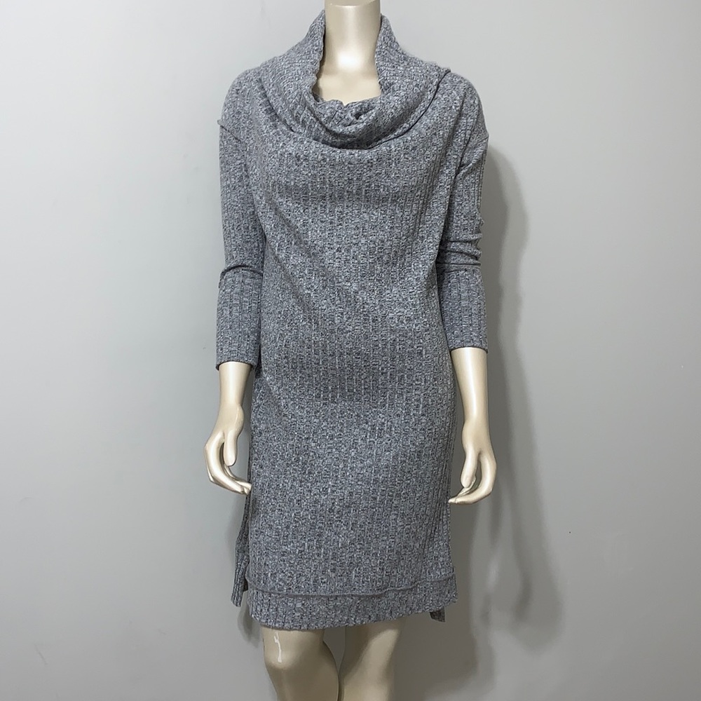 Anthropologie knit sweater dress with cowl neck